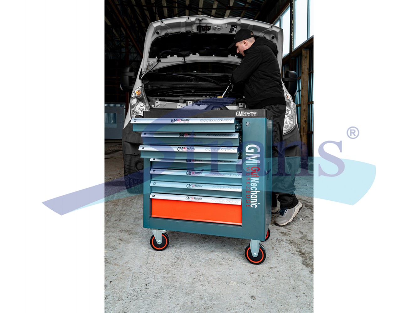Шафа-Візок Для Інструментів Gut Mechanic 7 Шухляд 900*770*460Mm